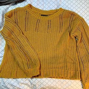 Mustard colored sweater from American Eagle.